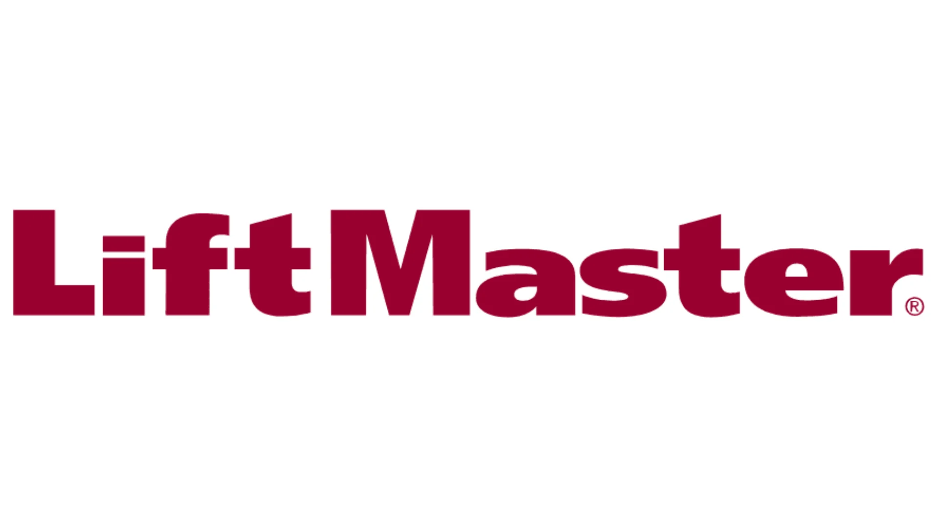 Elite Garage Door Services of Northwest ArkansasThe LiftMaster logo in bold red text on a white background, associated with reliable garage door openers and services, highlights professional solutions for residential garage doors in Northwest Arkansas, including Rogers AR and Bentonville AR.