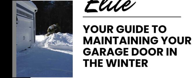 Elite Garage Door Services of Northwest ArkansasSnow surrounds a closed garage door on a winter day, illustrating the need for reliable garage door service in Northwest Arkansas. The scene emphasizes the importance of maintenance during colder months.