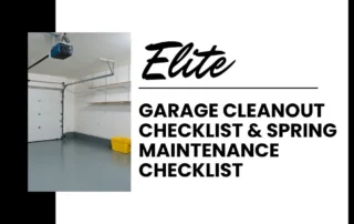 garage maintenance spring checklist
