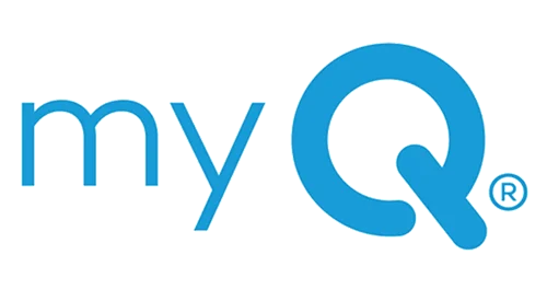 MYQ-logo MyQ smart garage door technology logo, supported and installed by Elite Garage Door Services